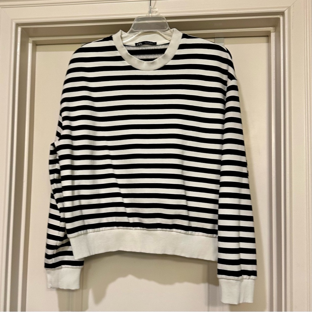Zara Stripe Crewneck Pullover